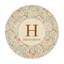 Personalized Farmhouse Monogram Glass Board Schneidebrett