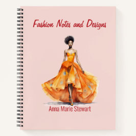 Personalized Fashion Sketch Book Notizbuch