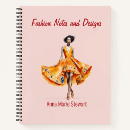 Personalized Fashion Sketch Book Notizbuch