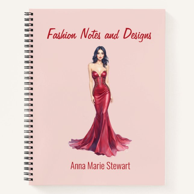 Personalized Fashion Sketch Book Notizbuch (Vorderseite)