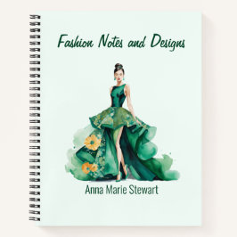 Personalized Fashion Sketch Book Notizbuch