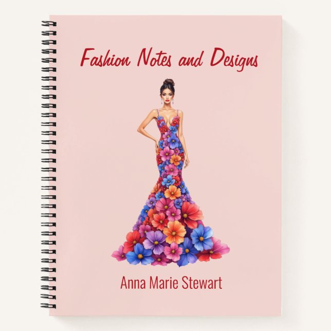 Personalized Fashion Sketch Book Notizbuch (Vorderseite)