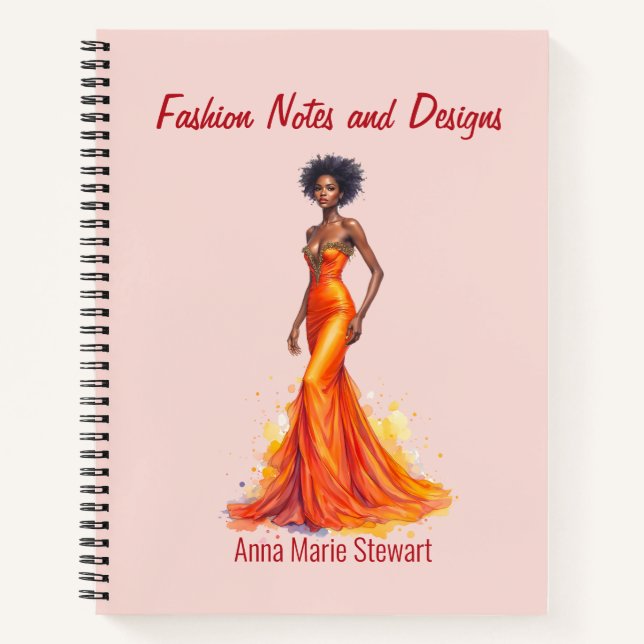 Personalized Fashion Sketch Book Notizbuch (Vorderseite)