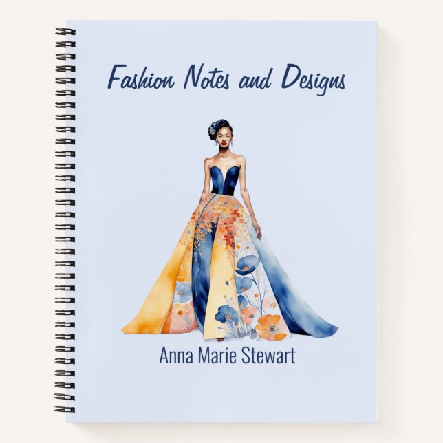 Personalized Fashion Sketch Book Notizbuch (Vorderseite)