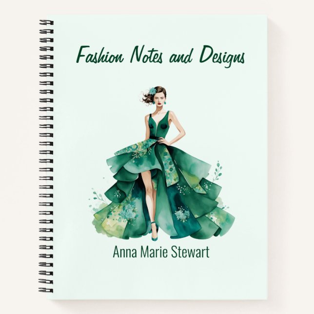 Personalized Fashion Sketch Book Notizbuch (Vorderseite)