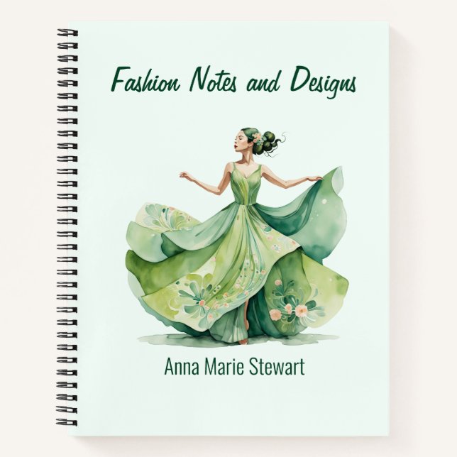 Personalized Fashion Sketch Book Notizbuch (Vorderseite)
