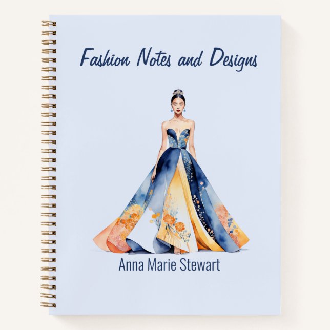 Personalized Fashion Sketch Book Notizbuch (Vorderseite)