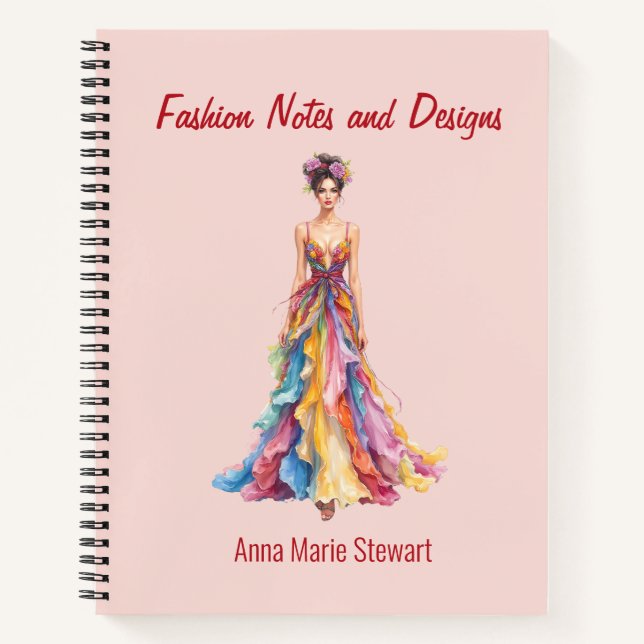 Personalized Fashion Sketch Book Notizbuch (Vorderseite)