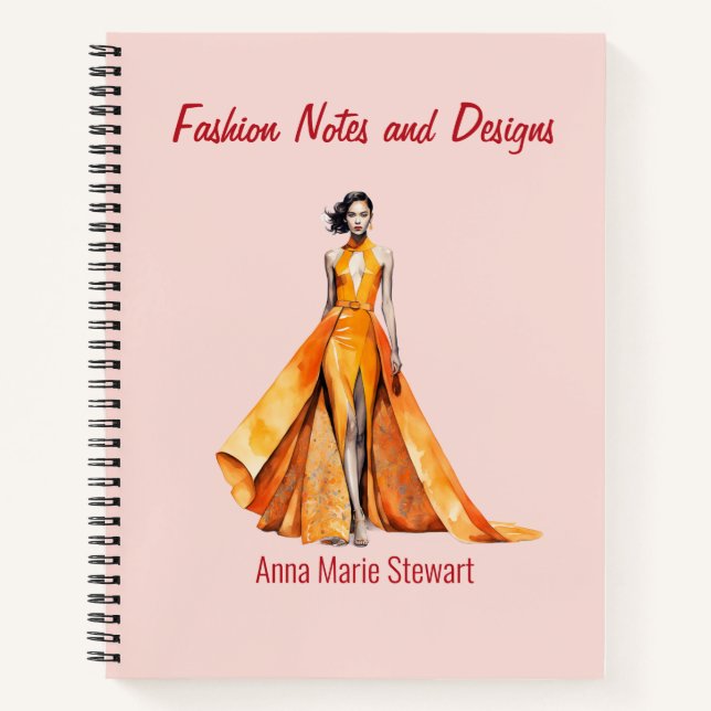 Personalized Fashion Sketch Book Notizbuch (Vorderseite)