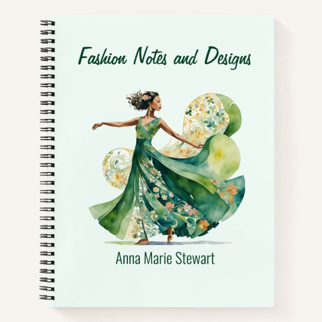 Personalized Fashion Sketch Book Notizbuch (Vorderseite)
