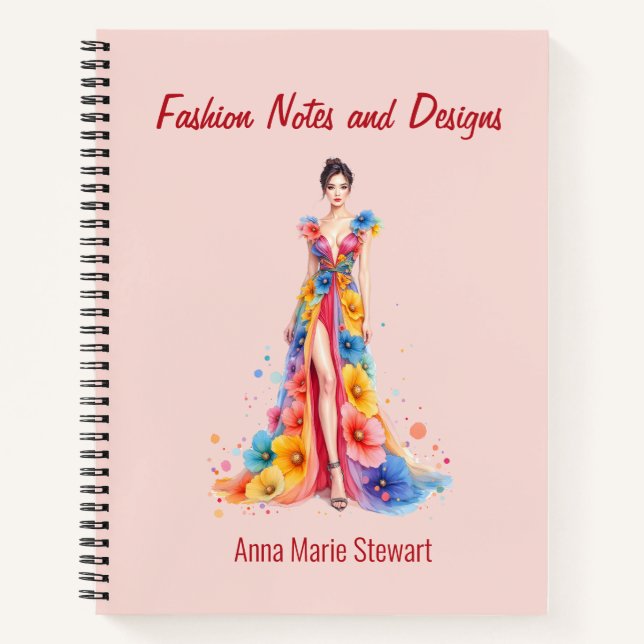 Personalized Fashion Sketch Book Notizbuch (Vorderseite)