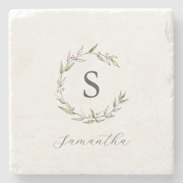 Personalized Favors Watercolor Botanicals Steinuntersetzer