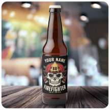 Personalized Firefighter Skull Fireman Fire Dept