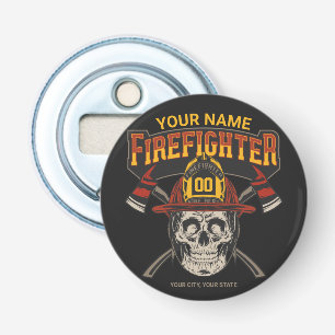 Personalized Fireman Skull Helmet Achse Firefighte Flaschenöffner