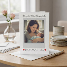 Personalized First Mother’s Day After Adoption  Feiertagskarte