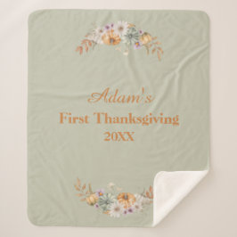 Personalized First Thanksgiving Sherpadecke