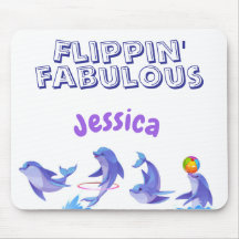 Personalized Flippin’ Fabulous Dolphin Mouse Pad