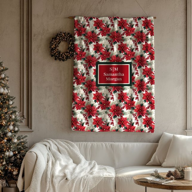 Personalized Floral Blanket Elegant Holiday Touch Fleecedecke (Personalized Floral Blanket Elegant Holiday Touch)