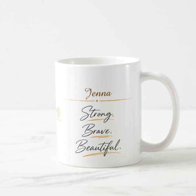 Personalized Floral Botanical Women's Day Coffee  Kaffeetasse (Rechts)