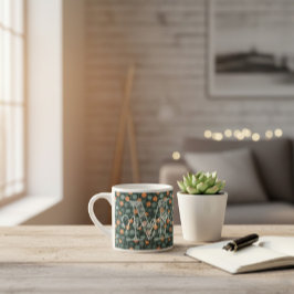 Personalized Floral Coffee Mini Mug Espressotasse