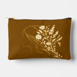 Personalized Floral Cosmetic Bag Women's Day Gift Zubehörtasche