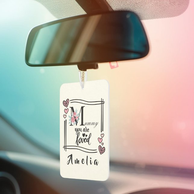 Personalized Floral Mommy Air Freshener Autolufterfrischer (Von Creator hochgeladen)
