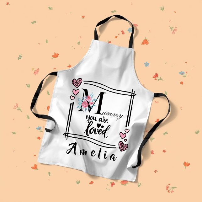 Personalized Floral Mommy Apron Schürze (Von Creator hochgeladen)