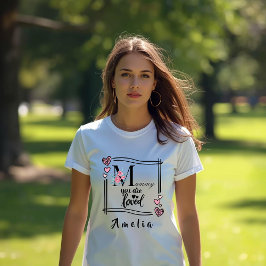 Personalized Floral Mommy T-Shirt