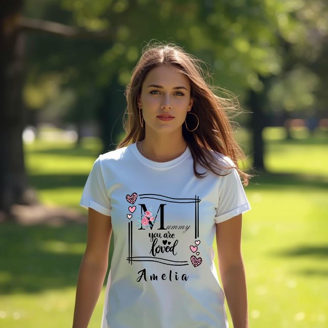 Personalized Floral Mommy T-Shirt (Von Creator hochgeladen)