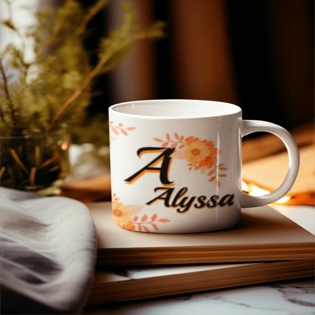 Personalized Floral Monogram Mug - Custom Name & I Tasse (Von Creator hochgeladen)