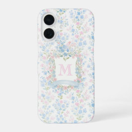 Personalized Floral Monogram Phone Case iPhone 16 Hülle