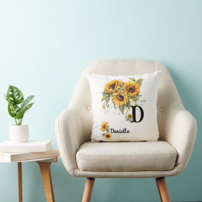 Personalized Floral Name Kissen (Stuhl )