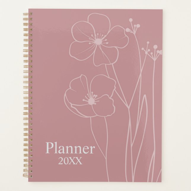 Personalized Floral Planner  Planer (Vorderseite)