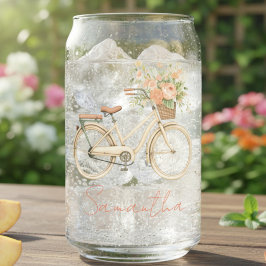 Personalized Floral Vintage Bike Dosenglas