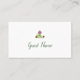 Personalized Folk Floral Wedding Place Card Platzkarte