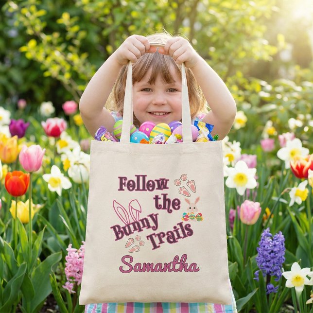 Personalized Follow the Bunny Trails Easter Tragetasche (Von Creator hochgeladen)