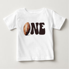 Personalized Football First Year Down Birthday  Baby T-shirt