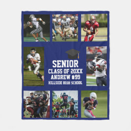 Personalized Football Senior Class Of Graduation Fleecedecke