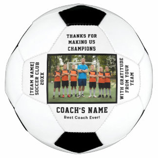 Personalized Football Team Coach with Photo Text Fußball