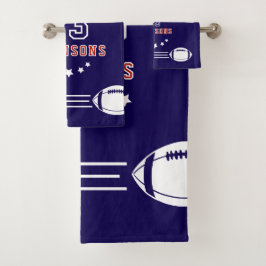 personalized football towel! badhandtuch set