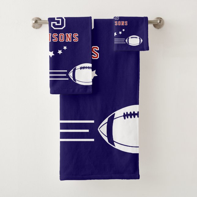 personalized football towel! badhandtuch set (Insitu)