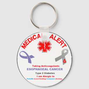 Personalized For Robert Medical Alert Keychain Schlüsselanhänger