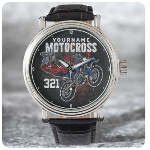 Personalized Freestyle Motocross Racing FMX Tricks Armbanduhr