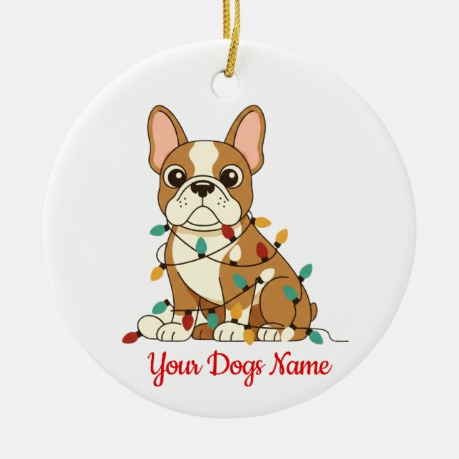 Personalized French Bulldog Christmas Ornament (Vorne)