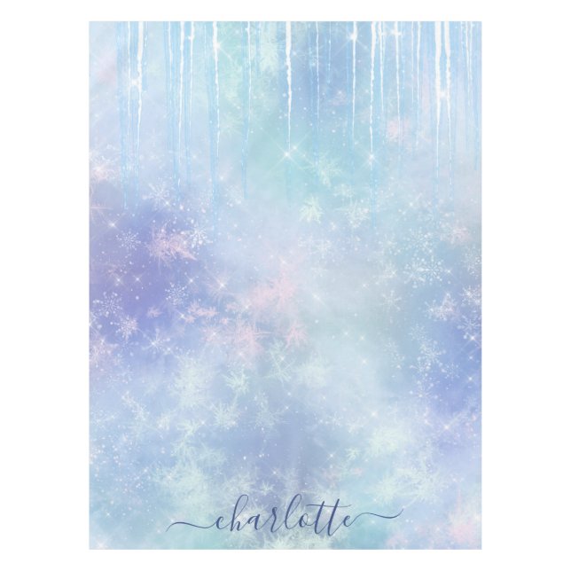 Personalized Frozen Icicles Tischdecke (Vorderseite)