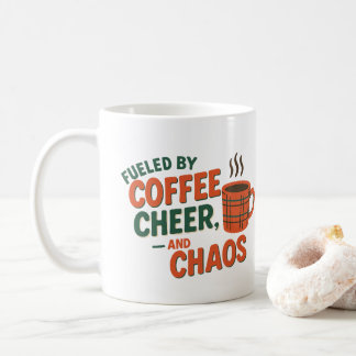Personalized Fueled by Coffee, Cheer & Chaos Kaffeetasse