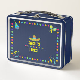 Personalized Fun Fiesta Metall Brotdose