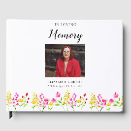 Personalized Funeral Floral Memorial Remembrance K Gästebuch