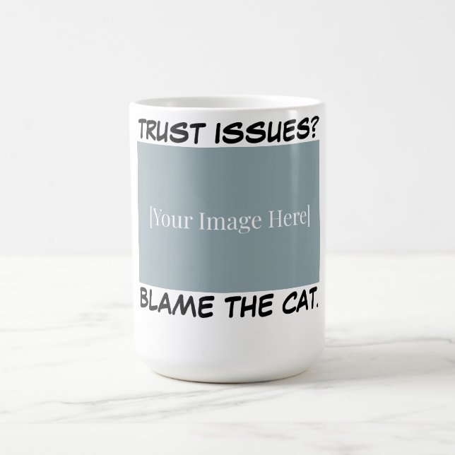 Personalized Funny Cat Mug - Blame The Cat. Kaffeetasse (Mittel)