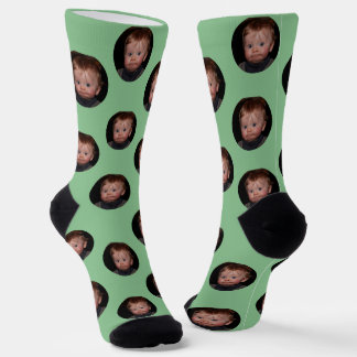 Personalized Funny Face Photo Socken